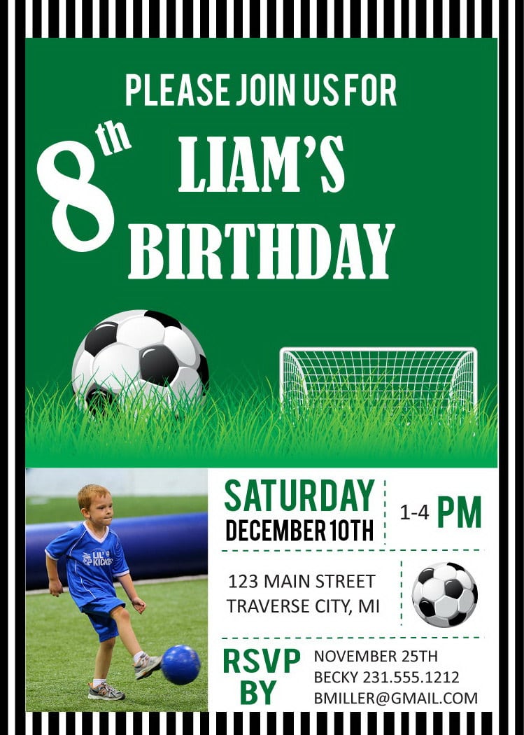 Soccer Birthday Invitations â Gangcraft Net